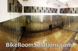 Bik Rooms can be designed to save space and be easy to use. Contact us today for a free, cost saving, space efficient bike room layout. Sales@BikeRoomSolutions.com