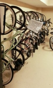 Space efficient wall mount bike brackets Portland. Call (888) 963-5355
