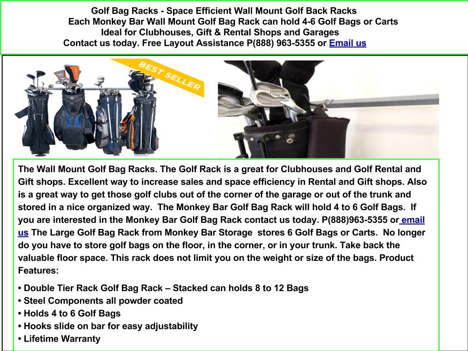 NJ Golf Bag Storage