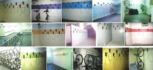Wall Mount Bike Brackets Wichita Kansas. Free Bike Room layouts. Cost effective, Long term, space saving, user friendly bike storage solutions. 